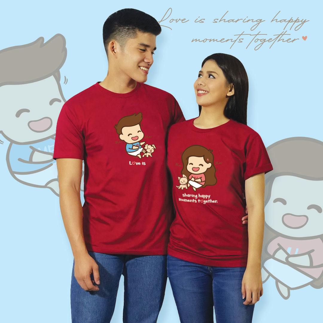 03_Share (Maroon) Couple Shirt – Me&U