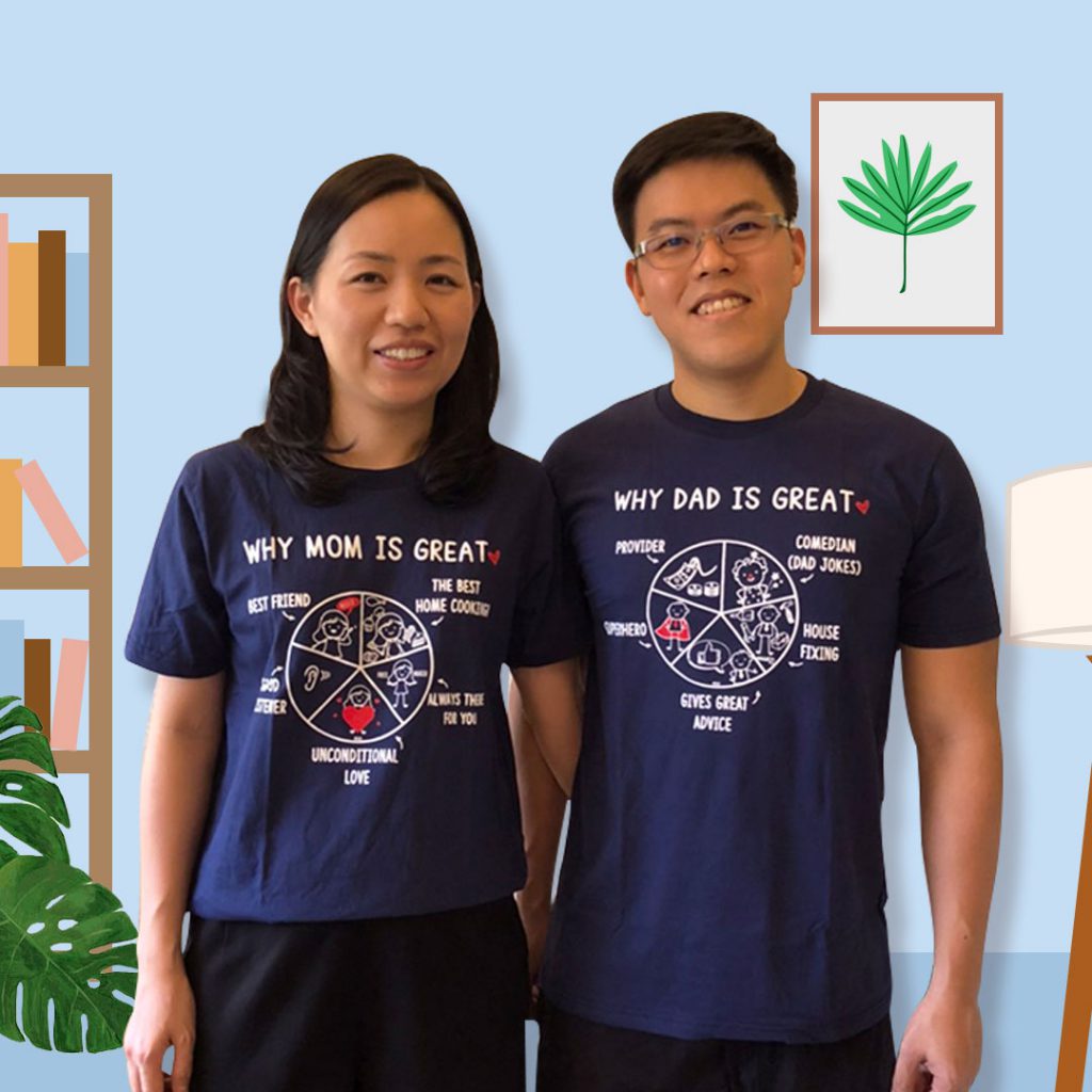 01_Mom & Dad Chart (Navy Blue) Couple Shirt – Me&U